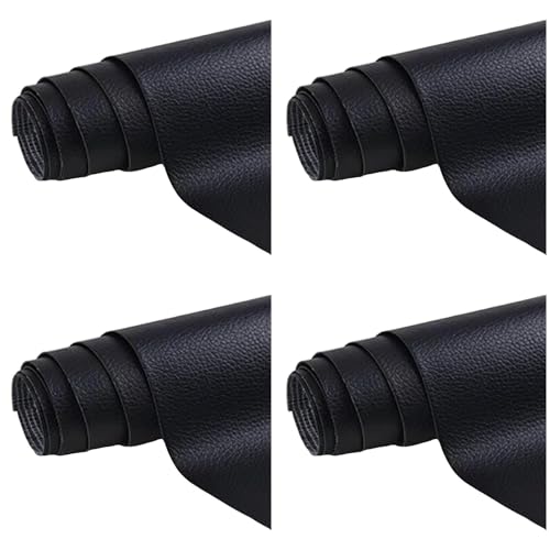 4 Stück Leder Reparatur Set,Kunstleder Selbstklebend 20 x 30 cm,Kunstleder Reparaturset Leder Reparatur Patch Selbstklebende Lederflicken für Autositze Möbel Sofa Taschen (A) von FSLLWGWG