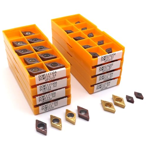 DCMT070204 070208 DCMT11T304 11T308 VP15TF UE6020 US735 Hartmetalleinsatz CNC-Drehmaschine Schneidwerkzeuge Internes Drehmesser DCMT 10 Stück(DCMT11T308 US735) von FSLMEIL