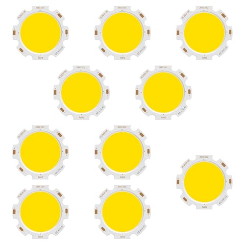 FSLiving 5W DIY LED COB Chip LED Leuchtperlen 3000K Warmweiß Glühbirne Hohe Leistung Hochleistungsperle Lampe Chip für Scheinwerfer Flutlicht,10 Piezas-PJ0691 FSLiving 5W DIY LED COB Chip LED Leuchtperlen 3000K Warmweiß Glühbirne Hohe Leistung Hochleistungsperle Lampe Chip für Scheinwerfer Flutlicht,10 Piezas-PJ0691 von FSLiving