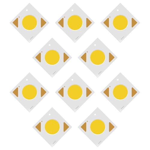 FSLiving 7 W DIY LED COB Chip LED Leuchtperlen 2700K Warmweiß Glühbirne Hohe Leistung Hochleistungsperle Lampe Chip für Scheinwerfer Flutlicht,10 Piezas-PJ0680 von FSLiving