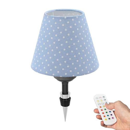 FSLiving LED Akku Flaschenlampe, Stoff Tischlampe kabellos 3.5W, Dimmbar Flaschenlicht mit RGB-Modus und Timer, USB-Aufladbar Tischleuchte für Bar Restaurant DZ0031BL FSLiving LED Akku Flaschenlampe, Stoff Tischlampe kabellos 3.5W, Dimmbar Flaschenlicht mit RGB-Modus und Timer, USB-Aufladbar Tischleuchte für Bar Restaurant DZ0031BL von FSLiving