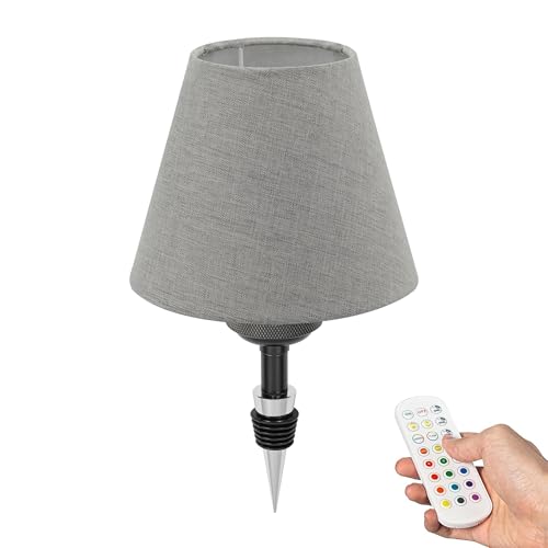 FSLiving LED Akku Flaschenlampe, Stoff Tischlampe kabellos 3.5W, Dimmbar Flaschenlicht mit RGB-Modus und Timer, USB-Aufladbar Tischleuchte für Bar Restaurant DZ0031GY FSLiving LED Akku Flaschenlampe, Stoff Tischlampe kabellos 3.5W, Dimmbar Flaschenlicht mit RGB-Modus und Timer, USB-Aufladbar Tischleuchte für Bar Restaurant DZ0031GY von FSLiving