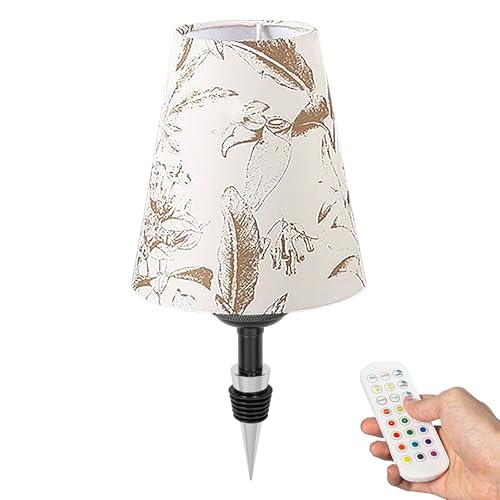 FSLiving LED Akku Flaschenlampe, Stoff Tischlampe kabellos 3.5W, Dimmbar Flaschenlicht mit RGB-Modus und Timer, USB-Aufladbar Tischleuchte für Bar Restaurant DZ0375C FSLiving LED Akku Flaschenlampe, Stoff Tischlampe kabellos 3.5W, Dimmbar Flaschenlicht mit RGB-Modus und Timer, USB-Aufladbar Tischleuchte für Bar Restaurant DZ0375C von FSLiving