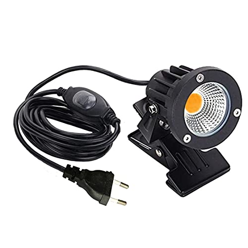 FSLiving LED-Klemmleuchte mit CE 3m schwarzer Schnur Regen- und wasserdichter schaltloser LED-Klemmleuchte Außen- / Innenleuchte Sicherheit Rasen Stehlampe Werbung Schild Projektionslandschaftslampe von FSLiving
