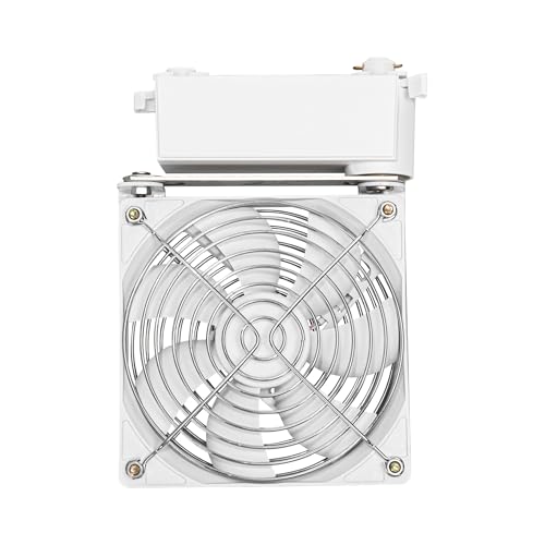 FSLiving Leiser Tischventilator für Schienensysteem, 12 cm Durchmesser,Weiß Ventilator leise für Growbox, Zuhause im Schlafzimmer -Geräuscharmer Deckenventilator 1 Packung - FS087 von FSLiving