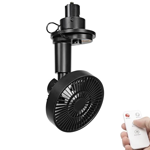 FSLiving Leiser Tischventilator für Schienensysteem, 16 cm Durchmesser, Schwarz Ventilator leise für Growbox, Zuhause im Schlafzimmer -Geräuscharmer Deckenventilator 1 Packung - FS099 von FSLiving