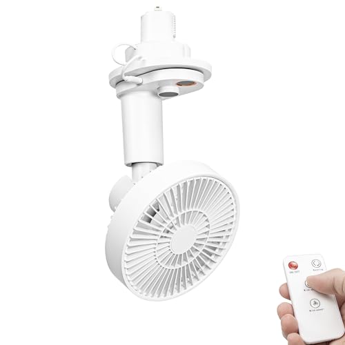 FSLiving Leiser Tischventilator für Schienensysteem, 16 cm Durchmesser, Weiß Ventilator leise für Growbox, Zuhause im Schlafzimmer -Geräuscharmer Deckenventilator 1 Packung - FS099 von FSLiving