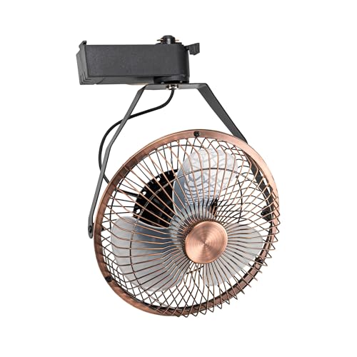 FSLiving Leiser Tischventilator für Schienensysteem, 18 cm Durchmesser, Kupferrot Ventilator leise für Growbox, Zuhause im Schlafzimmer -Geräuscharmer Deckenventilator 1 Packung - XDD682 von FSLiving