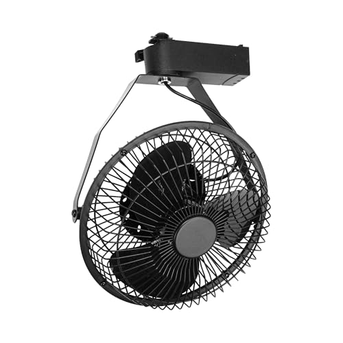 FSLiving Leiser Tischventilator für Schienensysteem, 18 cm Durchmesser, Schwarz Ventilator leise für Growbox, Zuhause im Schlafzimmer -Geräuscharmer Deckenventilator 1 Packung - XDD682 von FSLiving