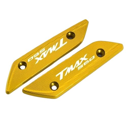 FSMAQNHG Spiegel Loch Cap Windschutzscheibengesteuerte Spiegel-Eliminator-Kappe Für YH TMAX 560 2022 2023 2024, Motorrad-Spiegel-Loch-Abdeckung(Gold) von FSMAQNHG