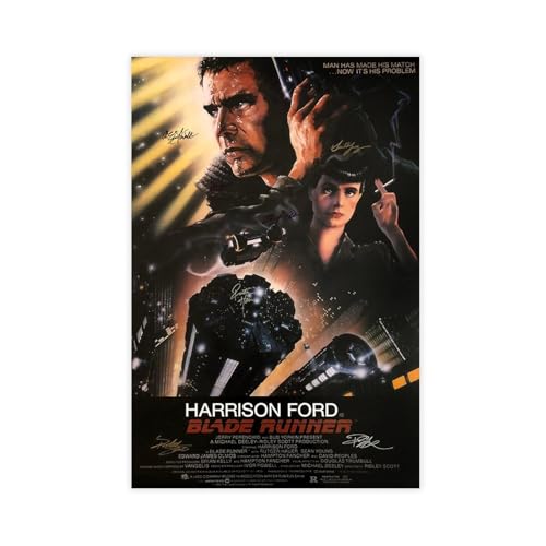 FSMFBGD Signiertes Blade Runner Filmposter Leinwand Poster Schlafzimmer Dekor Landschaft Büro Zimmer Dekor Geschenk 20 x 30 cm von FSMFBGD