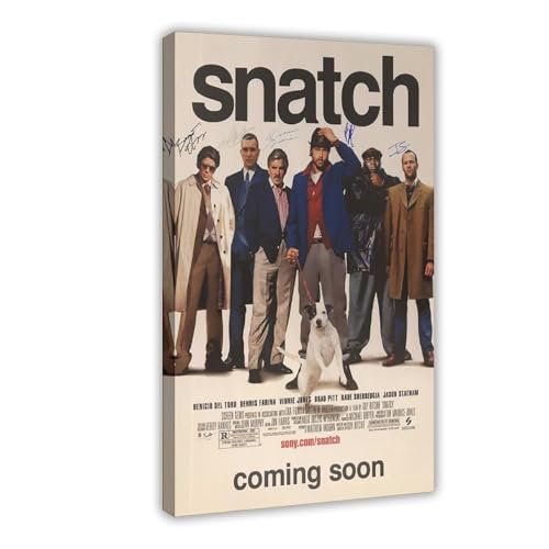 FSMFBGD Signiertes Snatch Poster auf Leinwand, Schlafzimmer, Dekoration, Landschaft, Büro, Raumdekoration, Geschenk, 60 x 90 cm von FSMFBGD