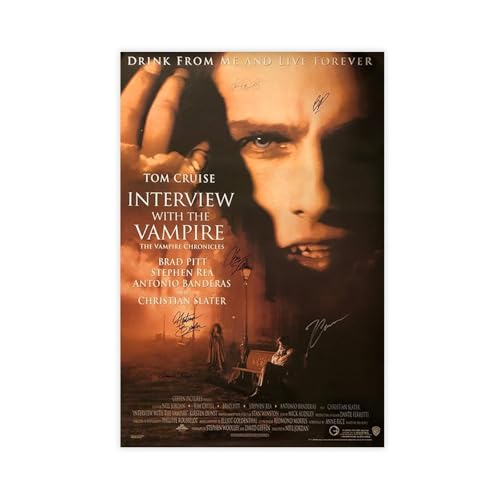 FSMFBGD Signiertes Vampir-Poster Zum Film Leinwand Poster Schlafzimmer Dekor Landschaft Büro Zimmer Dekor Geschenk 40 x 60 cm von FSMFBGD