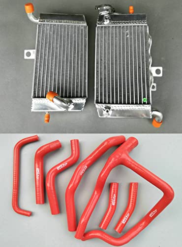 FSMOTO Aluminium-Kühler + Silikonschlauch für Hon-da XRV750 Africa Twin XRV 750 T RD07 V-Twin 1990-2003 (rot) von FSMOTO