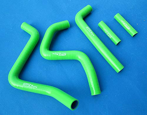 FSMOTO Grün Fit für Kawa-saki KX125 KX250 1994-2002 Silikon-Kühlerschlauch KX 125/250 94 95 96 97 98 99 01 von FSMOTO