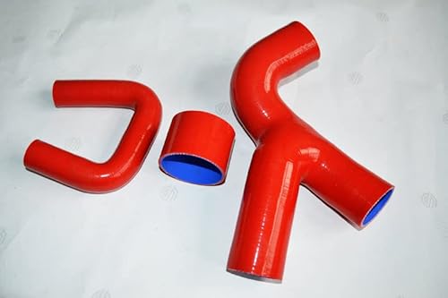 Silikon-Ladeluftkühler, Turbo-Ansaugschlauch-Set für Su-baru Impreza GC8 EJ20 2.0 WRX 1999-2000 (rot) von FSMOTO