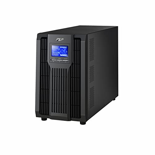 FSP Fortron Champ Tower 2k, echte Doppelwandler Online-USV,2000 VA / 1800W, 200 bis 300VAC, mit USB, RS-232 und intelligenten Steckplatz für Protokollwandler oder Relaiskarten von FSP