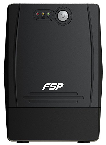 FSP Fortron FP 2000 Line-Interactive USV 2000 VA / 1200 W, 4X Schuko, Eingang Spannungsumfang 162-290 VAC, 60/50 Hz (Auto Sensing), Simulierte Sinuskurve, Kaltstartfunktion, Ton Alarm, schwarz von FSP