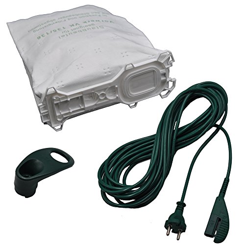 6 Microvliesbeutel + 10 Meter Stromkabel + 1 Kabelhalter geeignet für Ihren Vorwerk Kobold VK 135/136 / 135 SC 6 Microvliesbeutel + 10 Meter Stromkabel + 1 Kabelhalter geeignet für Ihren Vorwerk Kobold VK 135/136 / 135 SC von FSProdukte