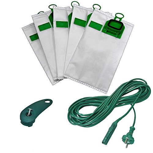 FSProdukte 6 Microvliesbeutel + 10 Meter Stromkabel + 1 Kabelhalter geeignet für Ihren Vorwerk Kobold VK 140 FSProdukte 6 Microvliesbeutel + 10 Meter Stromkabel + 1 Kabelhalter geeignet für Ihren Vorwerk Kobold VK 140 von FSProdukte