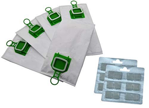 FSProdukte 12 Staubsaugerbeutel Premium Microvlies + 12 Duftblocks geeignet für Vorwerk Kobold VK 140 VK 150 FP 140 FP 150 0926e von FSProdukte