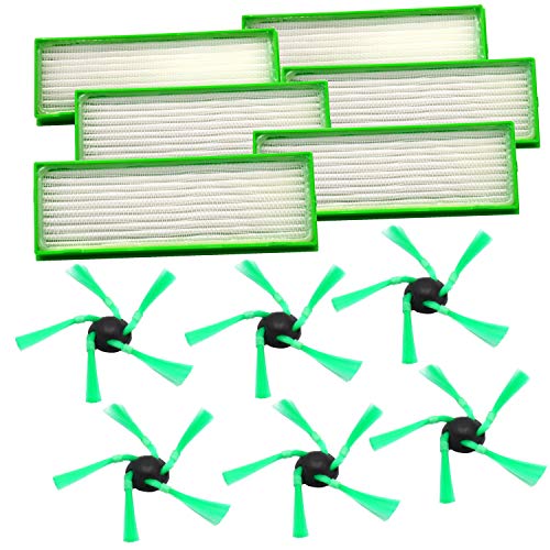 Premium Ersatzteile 6 Hepafilter Allergiefilter und 6 Seitenbürsten geeignet für Vorwerk Saugroboter VR 200 VR 300 Premium Ersatzteile 6 Hepafilter Allergiefilter und 6 Seitenbürsten geeignet für Vorwerk Saugroboter VR 200 VR 300 von FSProdukte