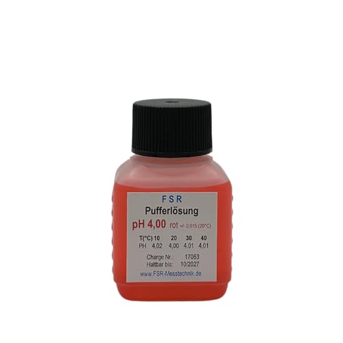 FSRTOP pH 4 Kalibrierlösung 50 ml Kalibrierflüssigkeit Pufferlösung Eichlösung für pH Messgerät Tester Eichflüssigkeit von FSRTOP