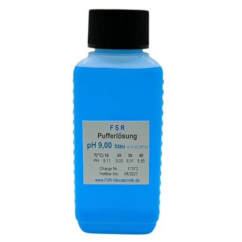FSRTOP pH 9 Kalibrierlösung 100 ml Kalibrierflüssigkeit Pufferlösung Eichlösung für pH Messgerät Tester Eichflüssigkeit von FSRTOP