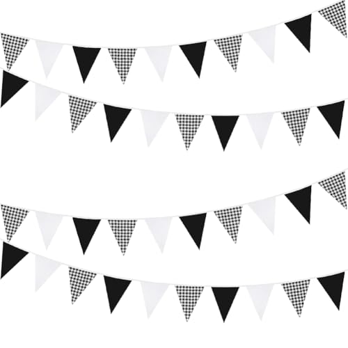 10M Dreieckige Flagge Banner Baumwolle Wimpel Wimpelkette Banner Stoff Dreieck Flagge Girlande Outdoor Wimpelkette Luftschlangen Urlaub Party Luftschlangen Flaggen Dekorative Hängende Schnur Flaggen von FSSTUD