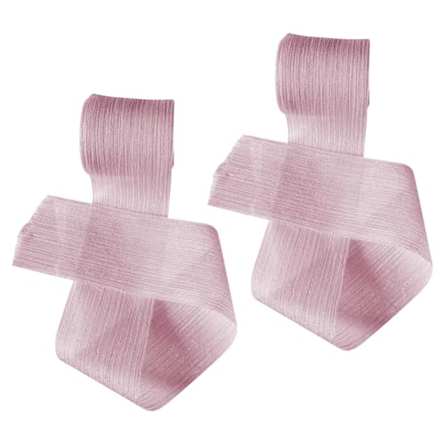2 Rollen 5 m x 4 cm Knitter-Chiffonbänder Tüll Geschenkverpackung Band Breit Hochzeit Einladung Band Dekorative Knitterbänder Mode Schleife Herstellung Strings Blumen Blumenstrauß Dekorationen Rosa 2 Rollen 5 m x 4 cm Knitter-Chiffonbänder Tüll Geschenkverpackung Band Breit Hochzeit Einladung Band Dekorative Knitterbänder Mode Schleife Herstellung Strings Blumen Blumenstrauß Dekorationen Rosa von FSSTUD