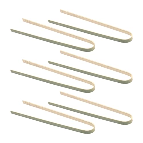 20 Stück 10 cm kleine Holzzange, Lebensmittelzange, lange Brotzange, Mini-Buffetzange, Toaster, Kochzange, Holz, Küchenutensilien für Zuhause von FSSTUD