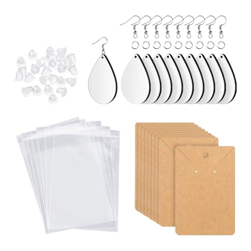 30 Stück Holz-Tropfen-Ohrringrohlinge, unlackiert, blanko, Holzanhänger, Schmuckherstellung, Holzanhänger, kleine Holzanhänger, DIY-Ohrringherstellungs-Sets mit 30 Ohrringhaken und 30 Biegeringe 30 Stück Holz-Tropfen-Ohrringrohlinge, unlackiert, blanko, Holzanhänger, Schmuckherstellung, Holzanhänger, kleine Holzanhänger, DIY-Ohrringherstellungs-Sets mit 30 Ohrringhaken und 30 Biegeringe von FSSTUD