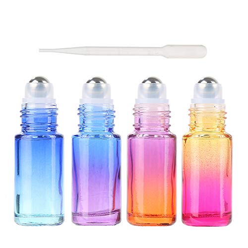 FSSTUD 10 Stück 5ml Nachfüllbare Leer Bunt Roll On Ätherisches Öl Glasflaschen Rollenkugel Flaschen Rollerflaschen mit Pipetten FSSTUD 10 Stück 5ml Nachfüllbare Leer Bunt Roll On Ätherisches Öl Glasflaschen Rollenkugel Flaschen Rollerflaschen mit Pipetten von FSSTUD
