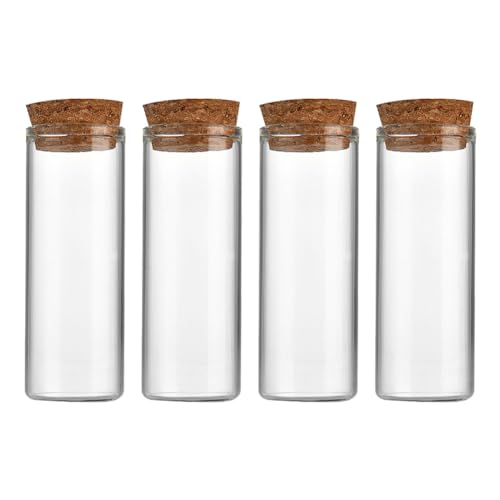 FSSTUD 10 Stück leere klare Reagenzgläser Süßigkeiten Gewürze Fläschchen Gläser Wunschnachricht Flasche Badesalz Verpackungsbehälter Flüssigkeitsaufbewahrung Spender mit Korkstopfen 30 ml von FSSTUD