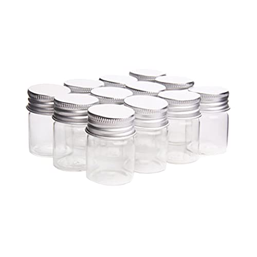 FSSTUD 12 Stück 15 ml kleine transparente Glasgläser Mini-Gewürzgläser Joghurt Pudding Gläser leere Einmachflaschen mit Deckel für Honig Marmelade Gelee von FSSTUD
