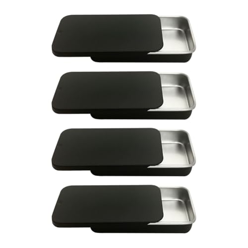 FSSTUD 4 Stück Metall Slide Top Box Kleine Zahnseide Box Rechteckige Aufbewahrungsdosen Nachfüllbar Zahnseide Fall Reisegröße Zahnseide Spender Mini Tin Box Behälter Schwarz FSSTUD 4 Stück Metall Slide Top Box Kleine Zahnseide Box Rechteckige Aufbewahrungsdosen Nachfüllbar Zahnseide Fall Reisegröße Zahnseide Spender Mini Tin Box Behälter Schwarz von FSSTUD