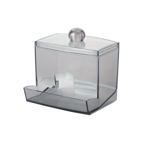 FSSTUD Acryl-Qtip-Halter, Spender, schwarzer Watteballhalter mit Deckel, Wattestäbchen-Aufbewahrungsbehälter, Behälter, kleiner Badezimmer-Organizer, Glas, Zahnseide, Organizer für Zuhause FSSTUD Acryl-Qtip-Halter, Spender, schwarzer Watteballhalter mit Deckel, Wattestäbchen-Aufbewahrungsbehälter, Behälter, kleiner Badezimmer-Organizer, Glas, Zahnseide, Organizer für Zuhause von FSSTUD