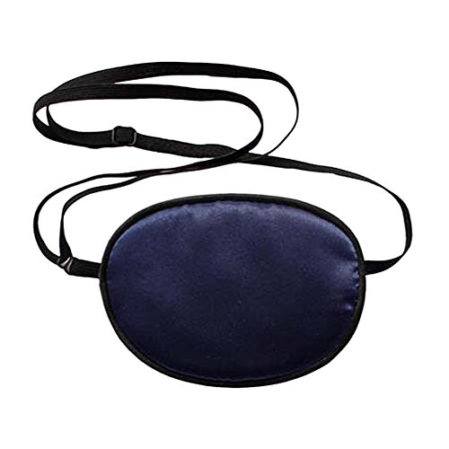 FSSTUD Seide Amblyopie Erwachsene Augenklappe Schützen Lazy Eye Patch für Damen Herren Tiefes Blau von FSSTUD