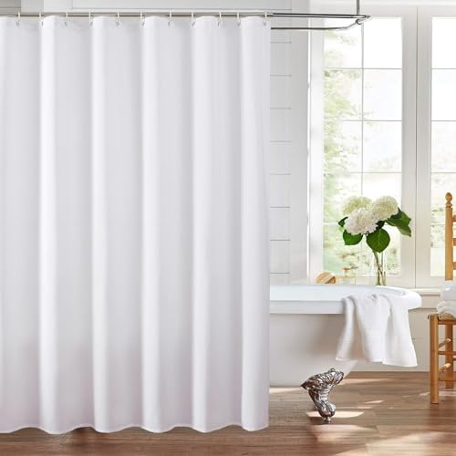 FSTIANXIA Duschvorhang für Badezimmer, PEVA-Stoff, mit Ösen und Haken, waschbar, schimmelresistent, schimmelresistent, Weiß, 180 x 180 cm FSTIANXIA Duschvorhang für Badezimmer, PEVA-Stoff, mit Ösen und Haken, waschbar, schimmelresistent, schimmelresistent, Weiß, 180 x 180 cm von FSTIANXIA