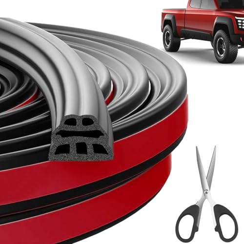 FSWWSF 10.39 M Gummidichtung Selbstklebende, Sechs-Loch universal Autotür, Auto TüRdichtung, Autotürdichtung Kantenschutz für Autotür Pkw-Motorhaube Kofferraumtür Wasserdicht Anti-Staub. (Schwarz) von FSWWSF