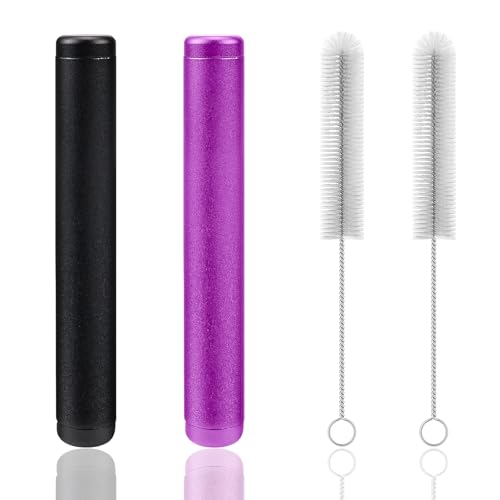 FSWWSF Joint Case 2 Stück Joint Hülle Joint Etui Wasserdicht Metall Aluminium Hochwertige Lange Große Tube Aufbewahrung Clean Design Lila/schwarz von FSWWSF