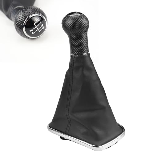 FSWWSF Schaltknauf 5 gang Schaltknäufe Schaltsack kompatibel mit Golf 4 IV 1J0711113 Schwarz Schaltknauf Zubehör von FSWWSF