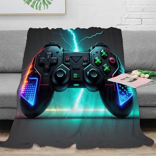 Gamepad Wohndecke 3D Druck Flanell Gamer Couchdecke Kuscheldecke Weichen Flauschig Flauschig Warm 60x80inch(150x200cm) von FSYQQASD