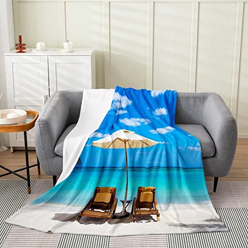 Kuscheldecke 130x150 Liege, Flanell Fleecedecke Weiche und Warme Decke 3D Strand, als Sofadecke Wohndecke Tagesdecke Wolldecken, für Kinder Erwachsene Kuscheldecke 130x150 Liege, Flanell Fleecedecke Weiche und Warme Decke 3D Strand, als Sofadecke Wohndecke Tagesdecke Wolldecken, für Kinder Erwachsene von FSZXC
