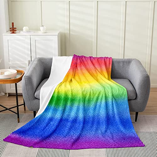Kuscheldecke 150x200 Regenbogenfarben, Flanell Fleecedecke Weiche und Warme Decke 3D Art, als Sofadecke Wohndecke Tagesdecke Wolldecken, für Kinder Erwachsene Kuscheldecke 150x200 Regenbogenfarben, Flanell Fleecedecke Weiche und Warme Decke 3D Art, als Sofadecke Wohndecke Tagesdecke Wolldecken, für Kinder Erwachsene von FSZXC