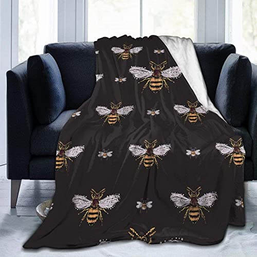 Kuscheldecke 180x200 Biene, 3D Drucken Flanell Fleecedecke Super Weiche und Warme Decke, als Sofadecke Wohndecke Tagesdecke Wolldecken, für Kinder Erwachsene von FSZXC