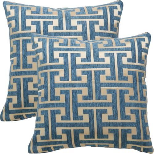 FSZhenZuan Kissenbezug 45x45cm Chenille Geometrischer Jacquard Wurf Kissenbezüge 2er Set klassisch weiche Kissenhülle Dekokissen Sofakissen Couchkissen für Couch Bett Heimdekoration FSZhenZuan Kissenbezug 45x45cm Chenille Geometrischer Jacquard Wurf Kissenbezüge 2er Set klassisch weiche Kissenhülle Dekokissen Sofakissen Couchkissen für Couch Bett Heimdekoration von FSZhenZuan