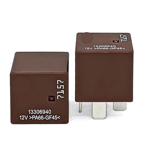 1/2 STÜCKE 13306940 12 V Kompatibel Mit G&M Buick C&ad&il&l&a&c C&h&ev&ro&l&et Regal Cruze Automotive Relais 5-Pin(White 2PCS) von FSorce