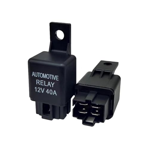 1/2 STÜCKE Autorelais 12 V 40 A 40 AMP Automotive Van Boat Bike 4 Pin SPST Alarm Auto Ersatzteile(White 2PCS) von FSorce