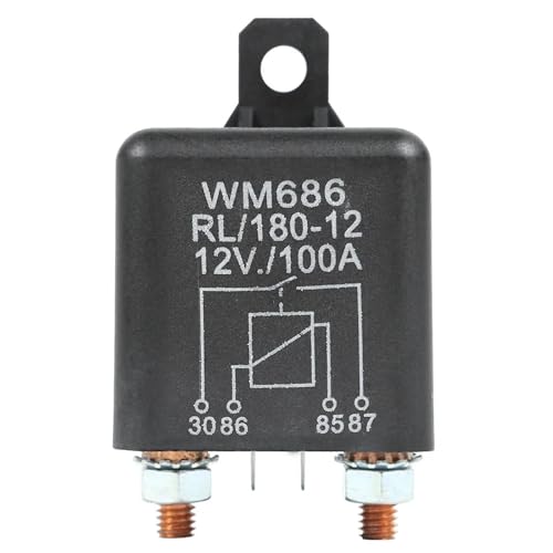WM686 12VDC 100A Hochleistungs-Split-Lade-/Windenrelais for Auto, Van, Boot, Rasenmäher, Starterrelais, 4 Anschlüsse, Auto-Autorelais von FSorce
